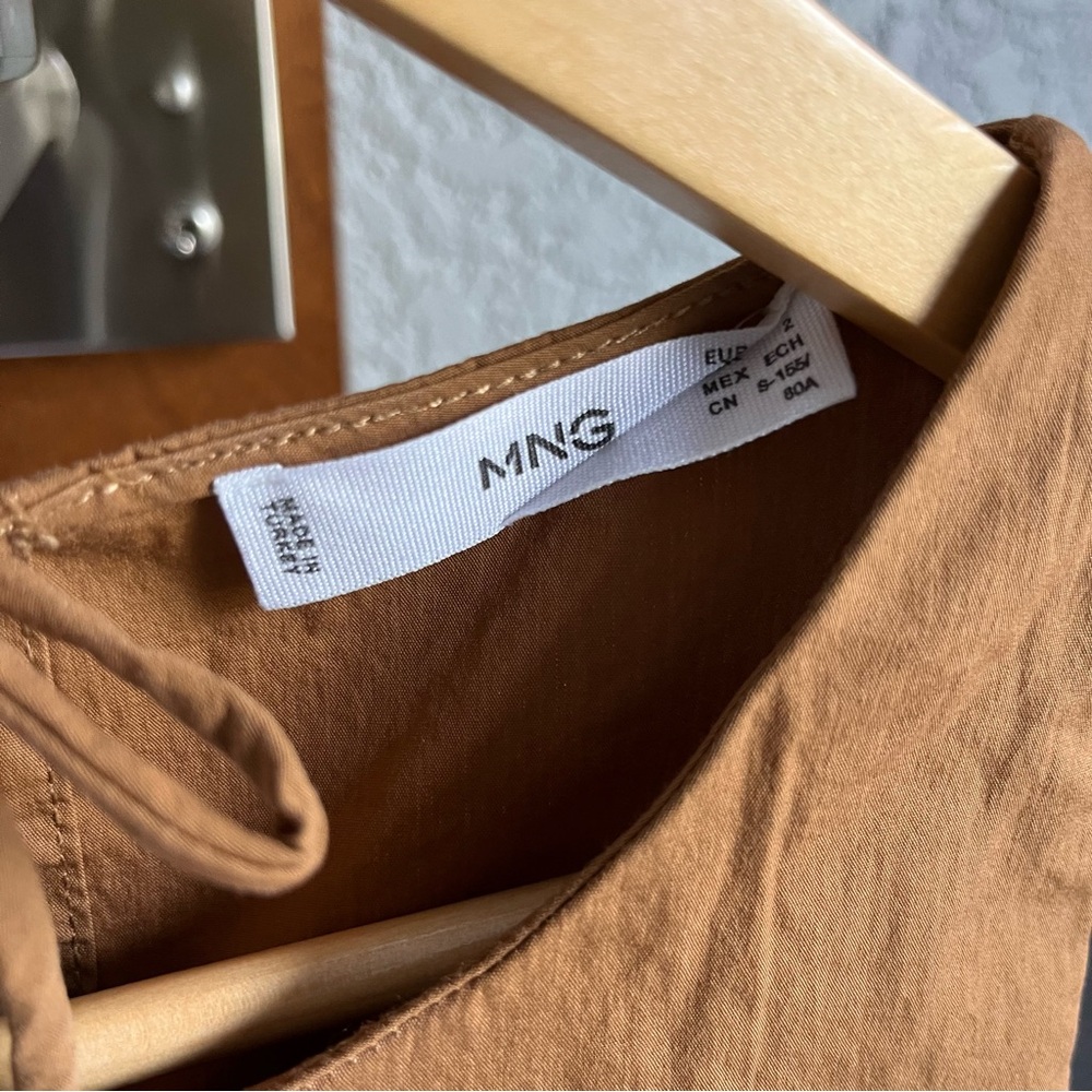 Cute brown Frill hem top from Mango size 2 - Picture 4 of 5